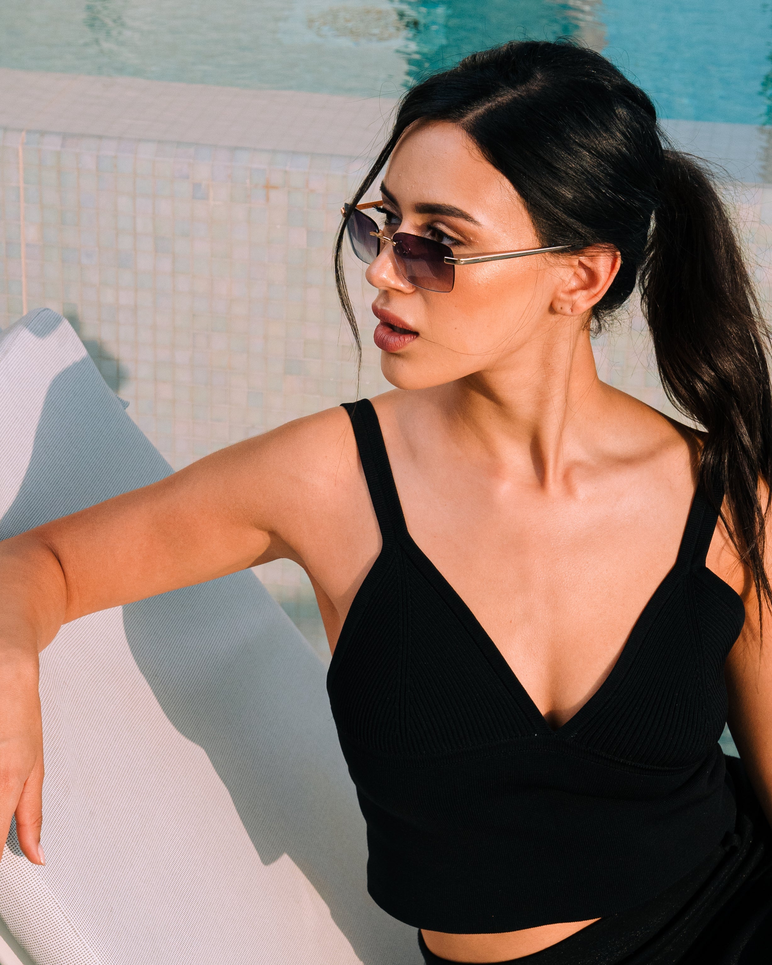 Women's Eyewear Black Gradient | 9K Gold plated